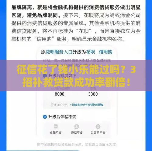 征信花了钱小乐能过吗？3招补救贷款成功率翻倍！