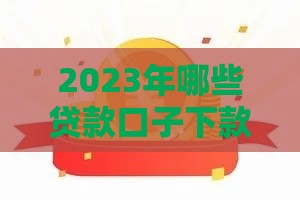 2023年哪些贷款口子下款额度大？这5个平台审核快、通过率高！
