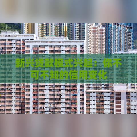 新兴贷款模式兴起：你不可不知的信用变化