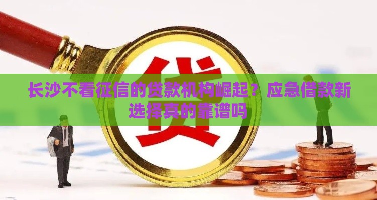 长沙不看征信的贷款机构崛起？应急借款新选择真的靠谱吗