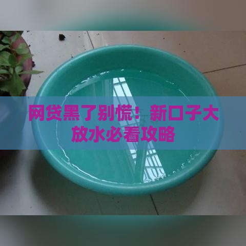 网贷黑了别慌！新口子大放水必看攻略