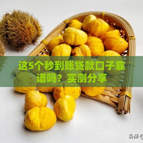 这5个秒到账贷款口子靠谱吗？实测分享