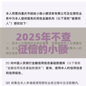 2025年不查征信的小额贷款怎么选？这4个靠谱渠道一定要看