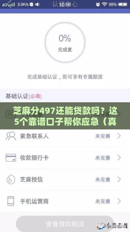 芝麻分497还能贷款吗？这5个靠谱口子帮你应急（真实测评）