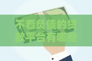 不看负债的贷款平台有哪些？这些渠道或许能解燃眉之急