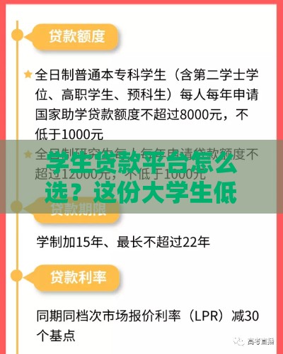 学生贷款平台怎么选？这份大学生低息贷款申请攻略别错过！