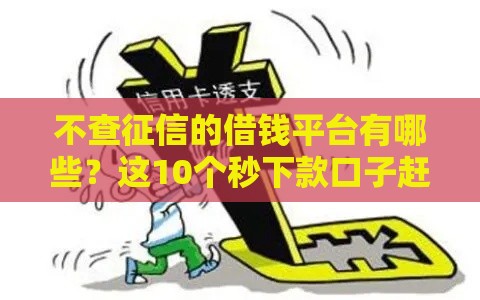 不查征信的借钱平台有哪些？这10个秒下款口子赶紧收藏！
