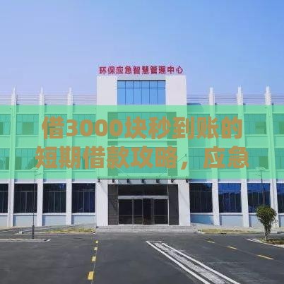 借3000块秒到账的短期借款攻略，应急首选方案大公开！