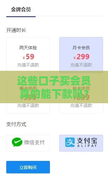 这些口子买会员真的能下款吗？老铁实测分享