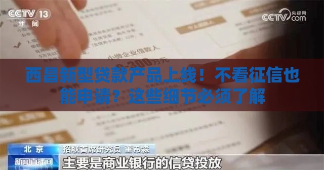 西昌新型贷款产品上线！不看征信也能申请？这些细节必须了解