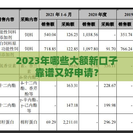 2023年哪些大额新口子靠谱又好申请？