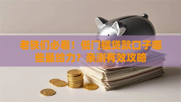 老铁们必看！低门槛贷款口子哪些最给力？亲测有效攻略