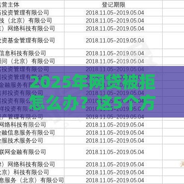 2025年网贷被拒怎么办？这5个方法让你轻松通过审核！