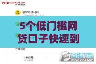 5个低门槛网贷口子快速到账攻略