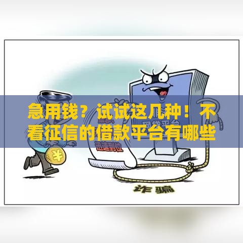 急用钱？试试这几种！不看征信的借款平台有哪些