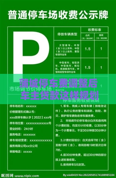 蒲城停车费调整后 车主贷款这样规划更省钱