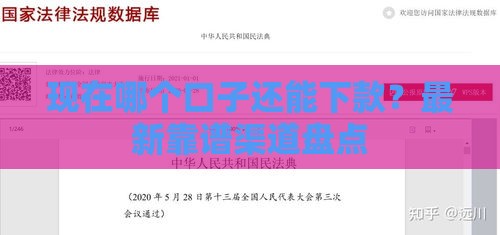 现在哪个口子还能下款？最新靠谱渠道盘点