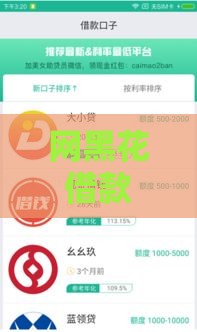 网黑花借款必下口子吗？必看！这3类平台或许能救急