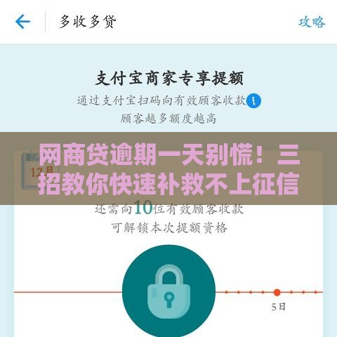 网商贷逾期一天别慌！三招教你快速补救不上征信