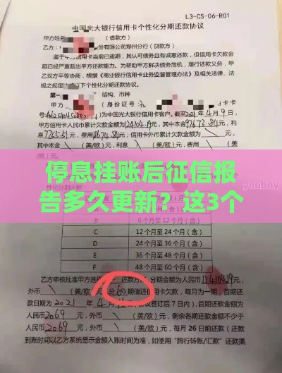 停息挂账后征信报告多久更新？这3个时间点要注意