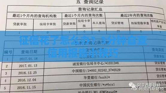 征信花了怎么办？3分钟自查信用报告小技巧