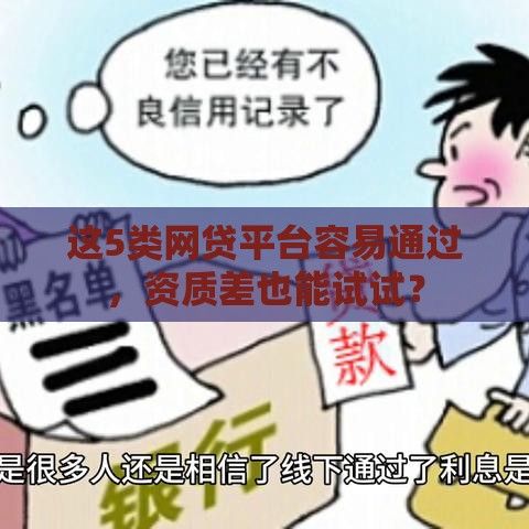 这5类网贷平台容易通过，资质差也能试试？