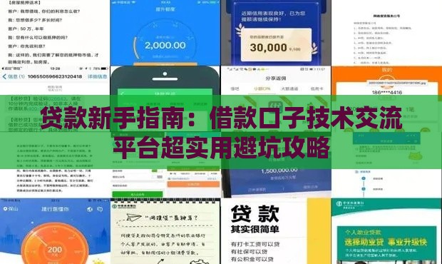 贷款新手指南：借款口子技术交流平台超实用避坑攻略