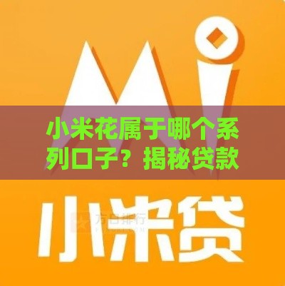 小米花属于哪个系列口子？揭秘贷款产品的真实归属