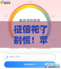 征信花了别慌！苹果用户必看稳下款渠道实测