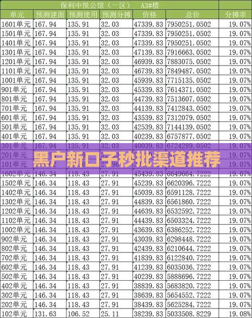 黑户新口子秒批渠道推荐