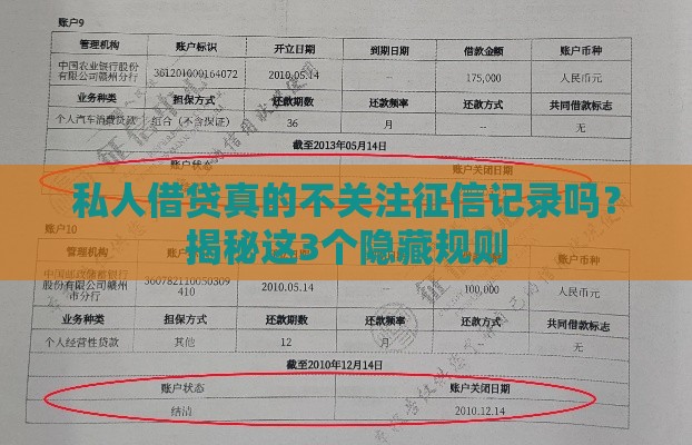 私人借贷真的不关注征信记录吗？揭秘这3个隐藏规则