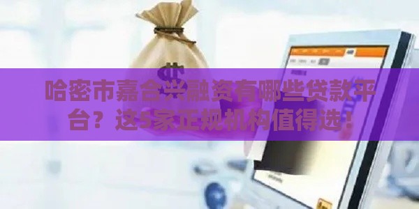 哈密市嘉合兴融资有哪些贷款平台？这5家正规机构值得选！