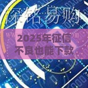 2025年征信不良也能下款的贷款平台盘点