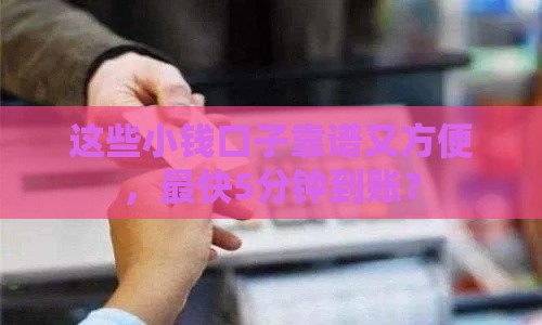这些小钱口子靠谱又方便，最快5分钟到账？