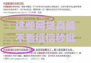 这些网贷真能不看征信秒批？老铁实测避坑指南