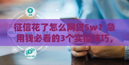 征信花了怎么网贷5w？急用钱必看的3个实操技巧，老哥实测有效！