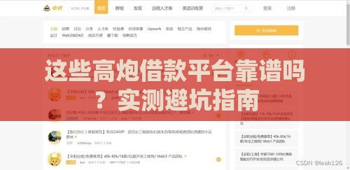 这些高炮借款平台靠谱吗？实测避坑指南
