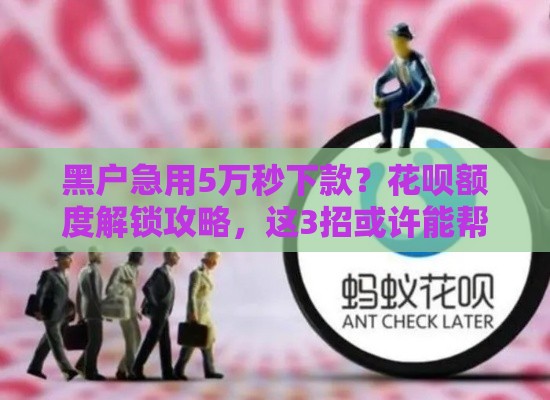 黑户急用5万秒下款？花呗额度解锁攻略，这3招或许能帮你！