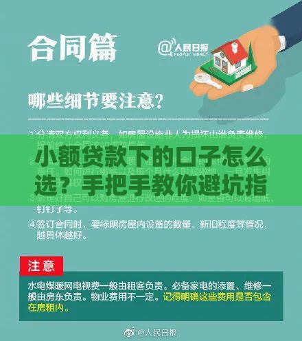 小额贷款下的口子怎么选？手把手教你避坑指南