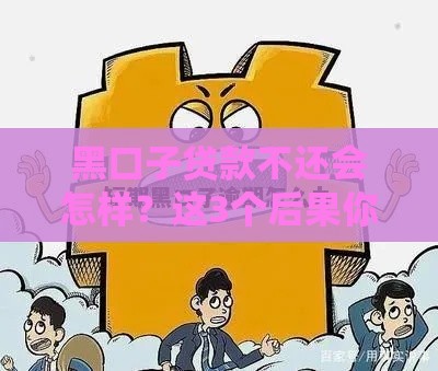 黑口子贷款不还会怎样？这3个后果你必须知道！