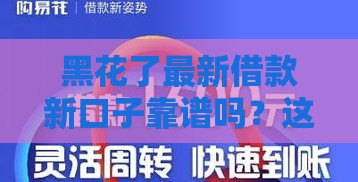 黑花了最新借款新口子靠谱吗？这些细节必须盯紧！