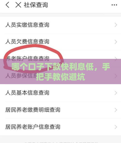 哪个口子下款快利息低，手把手教你避坑
