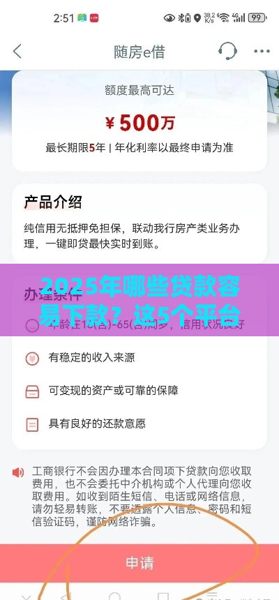 2025年哪些贷款容易下款？这5个平台审核超快！