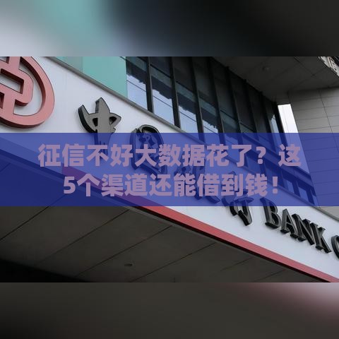 征信不好大数据花了？这5个渠道还能借到钱！