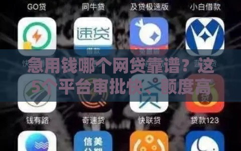 急用钱哪个网贷靠谱？这5个平台审批快、额度高！