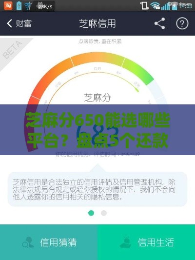 芝麻分650能选哪些平台？盘点5个还款超省心的贷款渠道