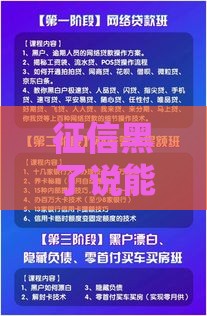 征信黑了说能修复的机构，到底能不能信？真相揭秘