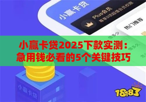小赢卡贷2025下款实测：急用钱必看的5个关键技巧