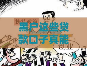 黑户这些贷款口子真能解决资金难题？