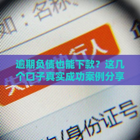 逾期负债也能下款？这几个口子真实成功案例分享